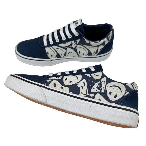 VANS Old School Warped Happy Face Cap Toe Sneakers Youth Size 5 - Picture 3 of 9